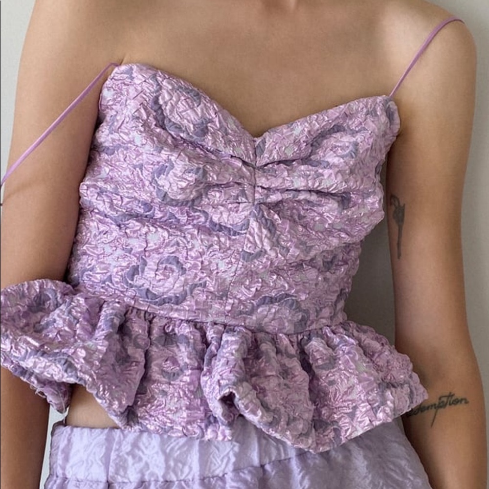 Zara LIMITED EDITION STRAPPY PEPLUM TOP